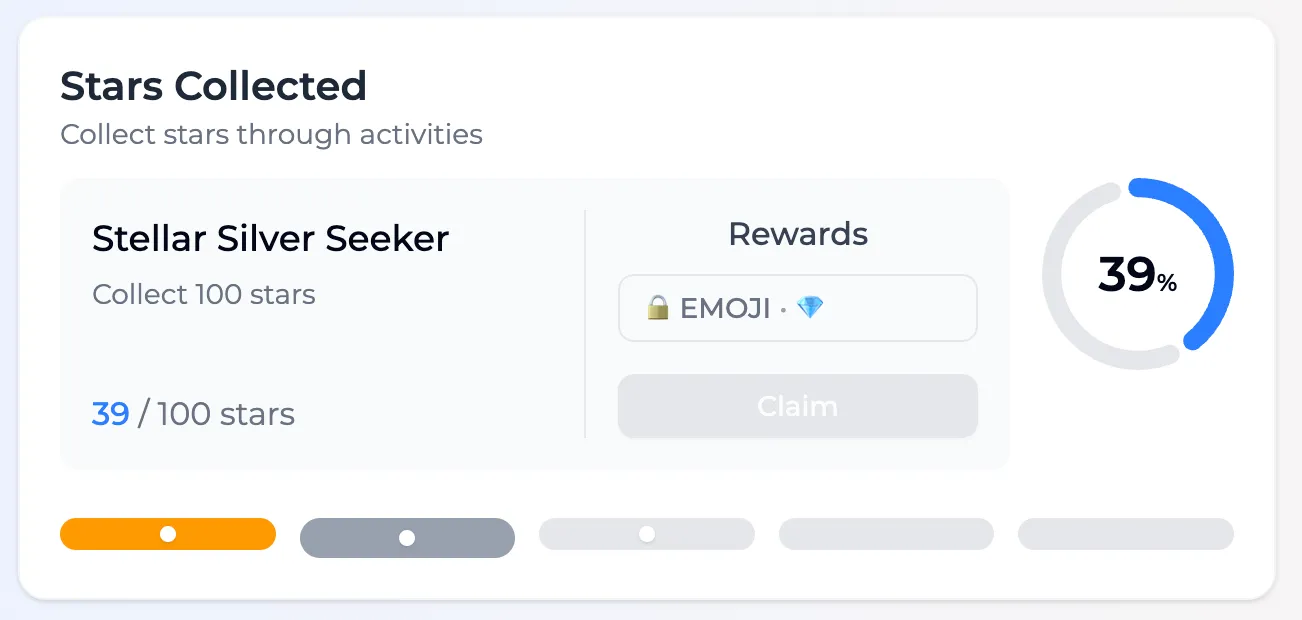 Miles App Achievement Progress Dashboard - Fitness Goal Tracking