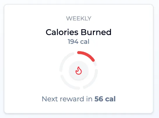 Miles App Calories Burned Weekly Summary - Fitness Progress Tracker